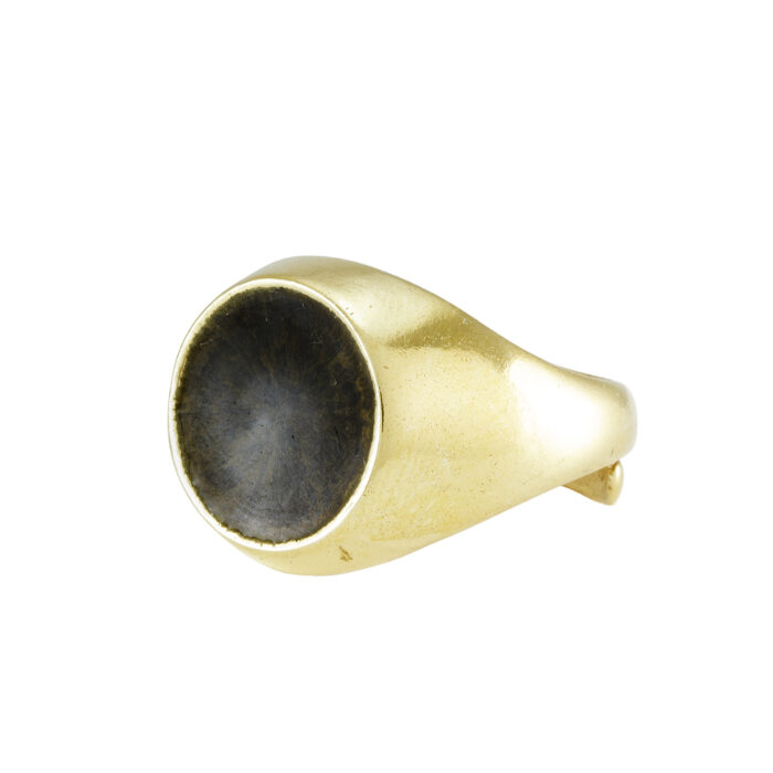 SignetRingBrunWEB Opro - Signet Ring - Ring 925 sølv med emalje - 62 ulike farger å velge mellom