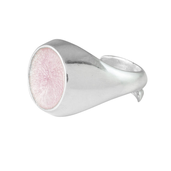 Signetring Opro lysrosa 1350WEB Opro - Signet Ring - Ring 925 sølv med emalje - 62 ulike farger å velge mellom
