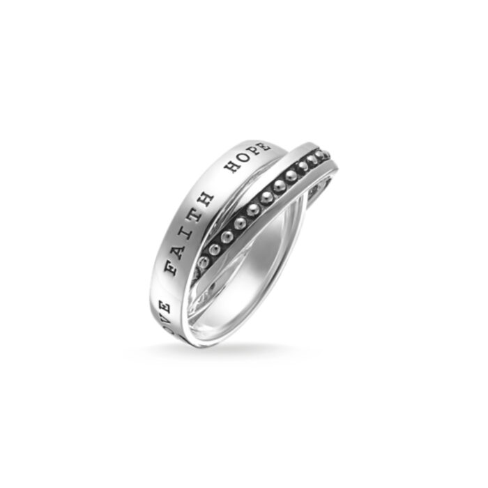 TR1930 001 12 a1 Thomas Sabo - Ring i sølv med hvite zirkonia - Skulls & Symbols
