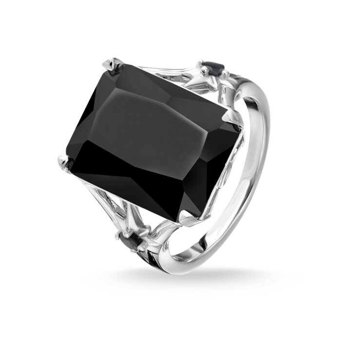 TR2261 641 11 a1 Thomas Sabo - Ring Black Stone Large With Star - Ring Thomas Sabo - Ring Black Stone Large With Star - Ring