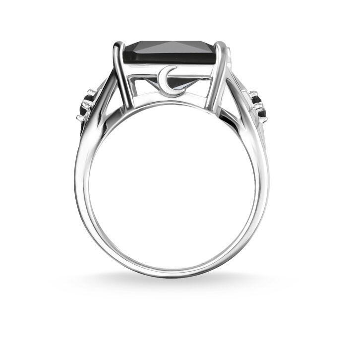 TR2261 641 11 a4 Thomas Sabo - Ring Black Stone Large With Star - Ring Thomas Sabo - Ring Black Stone Large With Star - Ring