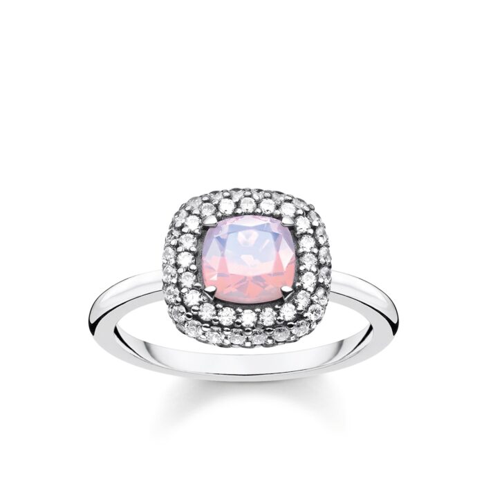 TR2287 347 7 Thomas Sabo - Sølv ring - Shimmering pink opal