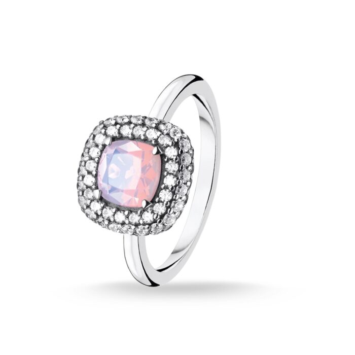 TR2287 347 7 a1 Thomas Sabo - Sølv ring - Shimmering pink opal