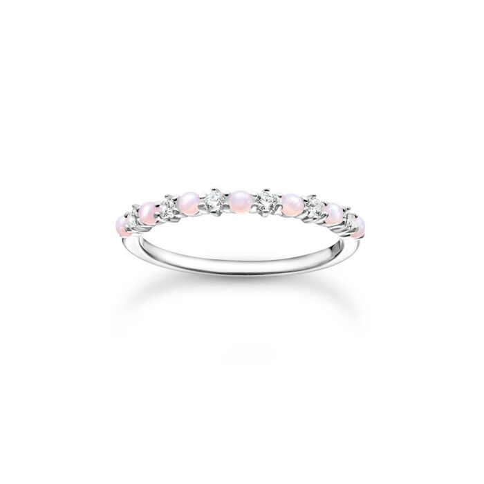 TR2343 166 7 Thomas Sabo - Ring i sølv med rosa steiner