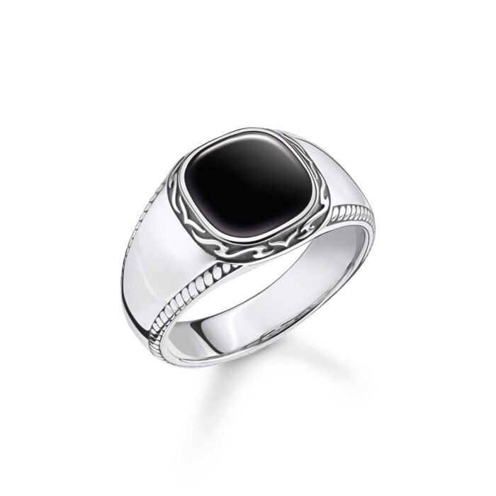 TR2388 641 11 1 Thomas Sabo – Ring i sølv med sort onyx Thomas Sabo – Ring i sølv med sort onyx