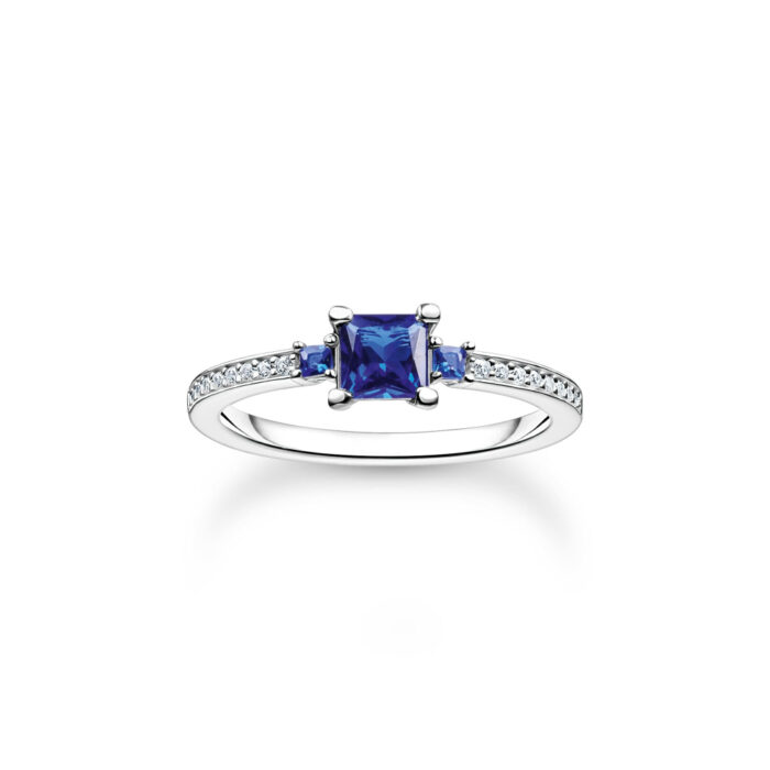 TR2402 166 32 Thomas Sabo – Ring i sølv med safirblå sten - Blue Sapphire Heritage