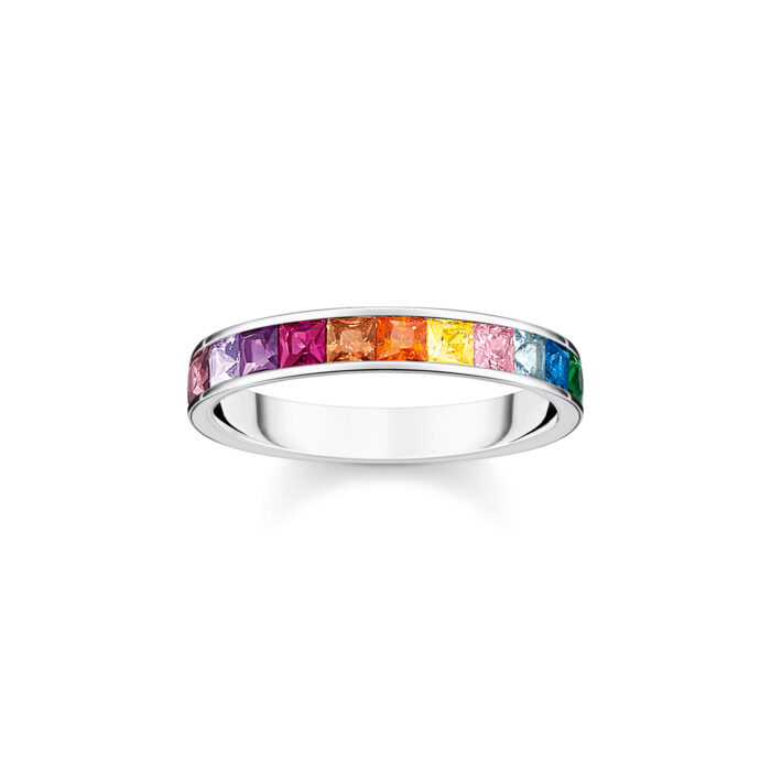 TR2403 477 7 Thomas Sabo - Ring i sølv med fargerike steiner - Rainbow Heritage