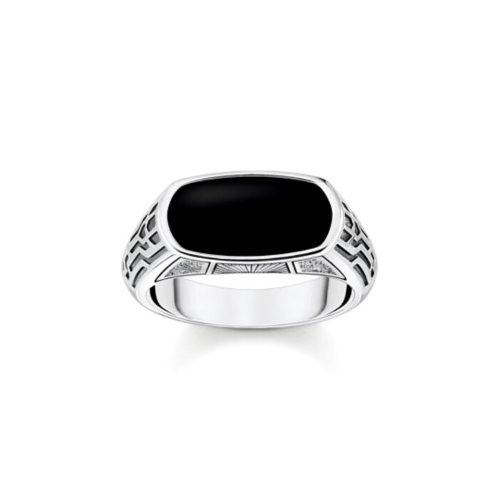 Thomas Sabo - Ring i sølv med sort onyx - Rebel