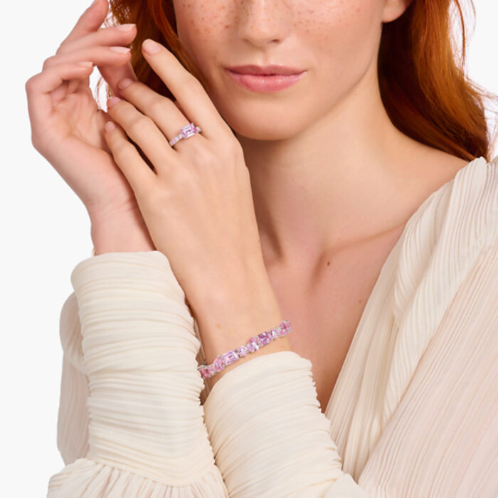 Thomas Sabo - Ring i sølv, liten rosa stein - Pink Heritage