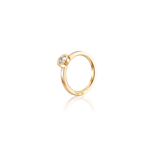 Efva Attling - The wedding thin - ring i gull med diamant