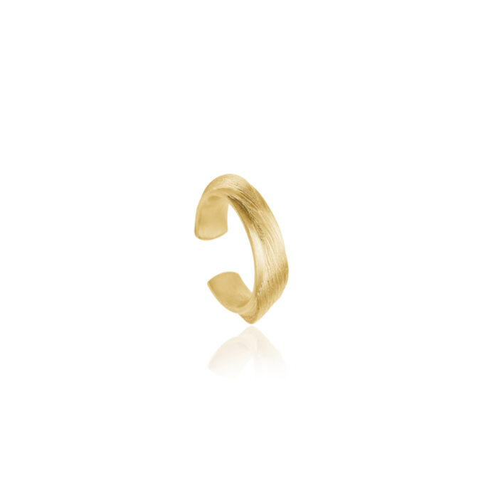 VEG1 A0550 B Dulong - Vega Relief cuff ørering - Velg mellom 18k gult gull eller sølv Dulong - Vega Relief cuff ørering - Velg mellom 18k gult gull eller sølv