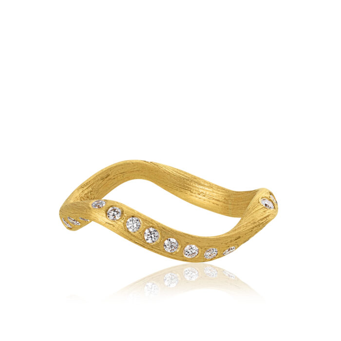 VEG3 A2050 A Dulong - Vega ring i 18k gult gull med diamanter Dulong - Vega ring i 18k gult gull med diamanter