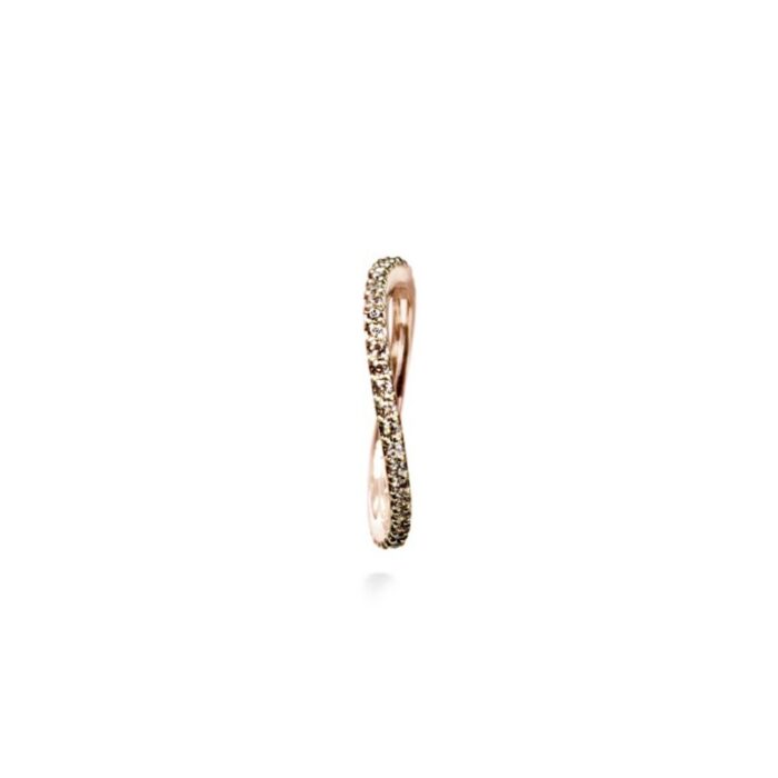 a2595 703 f 1 Ole Lynggaard - Love Band Curved ring i roségull og 0,40 ct brune diamanter