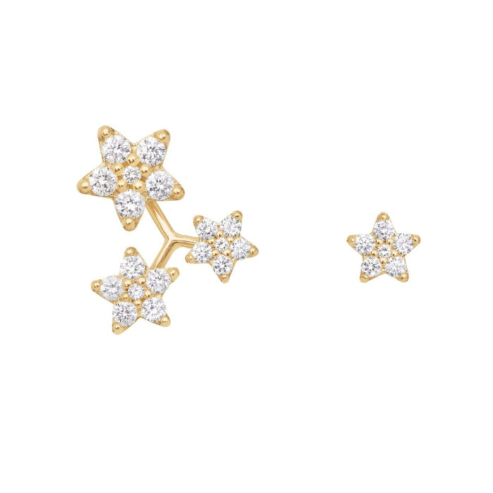 a3089 401 a2860 401 Ole Lynggaard - Shooting Stars ørepynt i gult gull med 0,19 ct diamanter