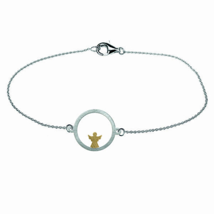 angel 1 Noën - Armlenke i sølv med symbol i 14k gult gull - Angel Noën - Armlenke i sølv med symbol i 14k gult gull - Angel