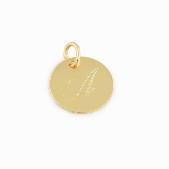 bokstavanheng gull blank 1 Gold by Frisenberg – Bokstavanheng i 14k gult gull, blank – 13mm