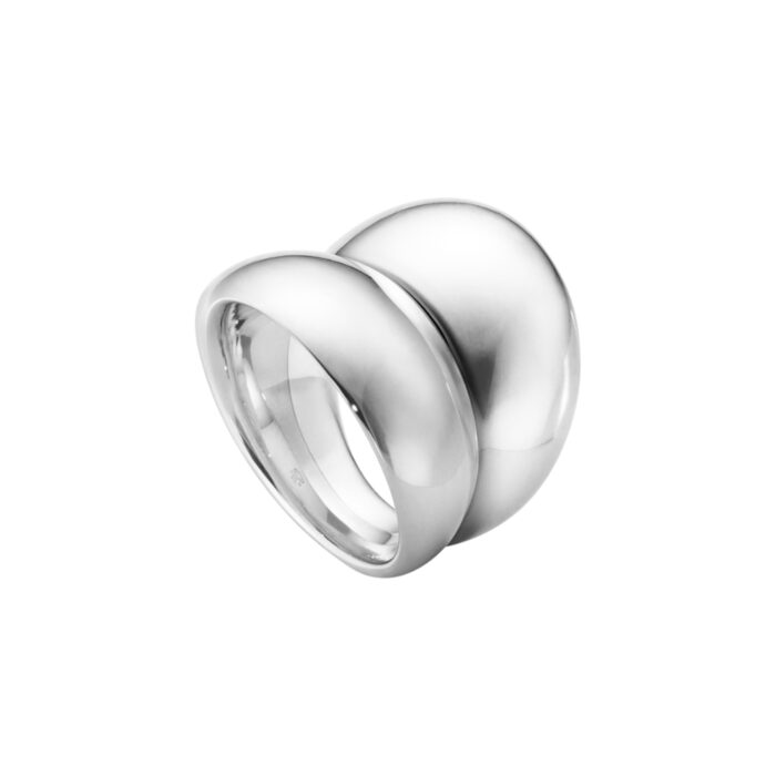 pack 10017434 CURVE RING SILVER Georg Jensen - Curve bred ring i sølv
