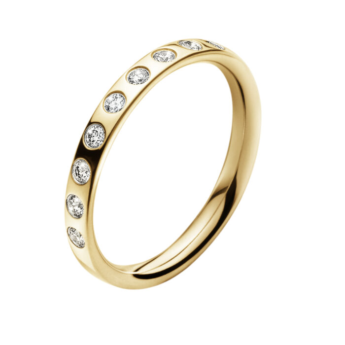 pack 3569860 1000 0 Georg Jensen - Magic ring i gult gull med 0,18 ct diamanter Georg Jensen - Magic ring i gult gull med 0,18 ct diamanter