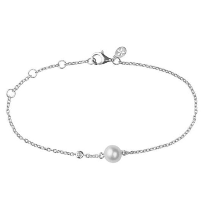 byBiehl - Coco armbånd i sølv med perle og zirkon