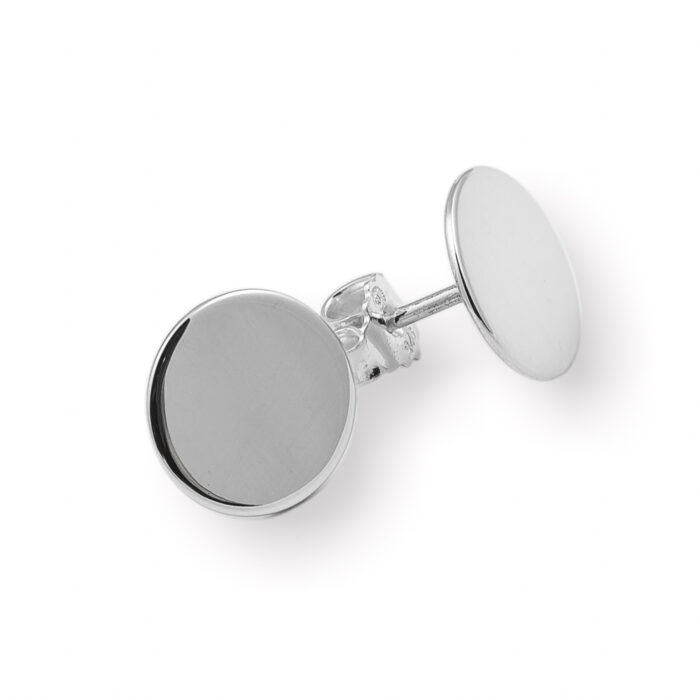 re sølv blank Silver by Frisenberg - Håndlaget ørepynt i sølv med blank overflate - 11 mm bredde.